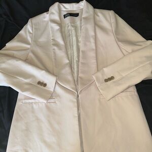 Zara Cream Blazer with Gold Buttons